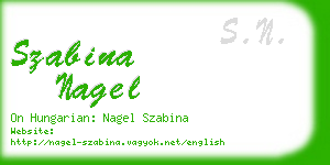 szabina nagel business card